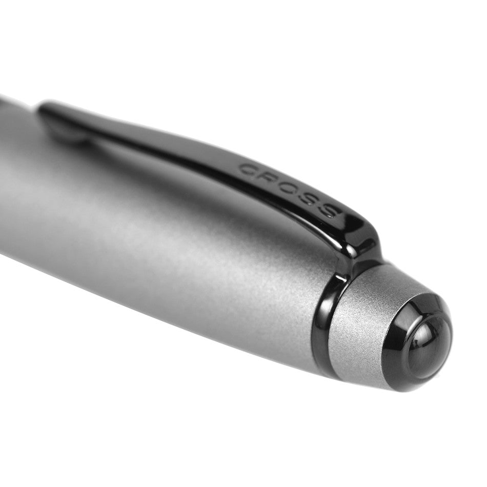 Cross Bailey Ballpoint Pen Grey Lacquer with Black Trim by Cross at Cult Pens