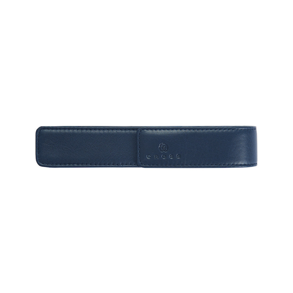 Cross Leather Single Pen Pouch Blue by Cross at Cult Pens