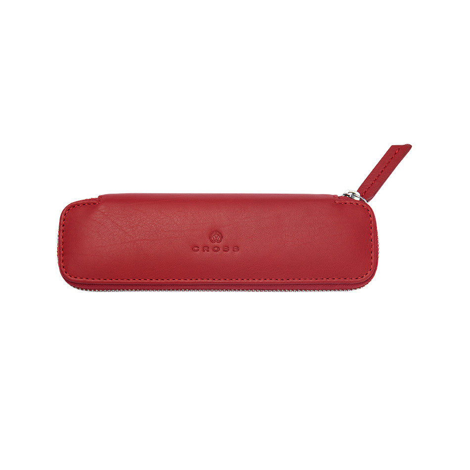Cross Leather Double Pen Pouch Red by Cross at Cult Pens