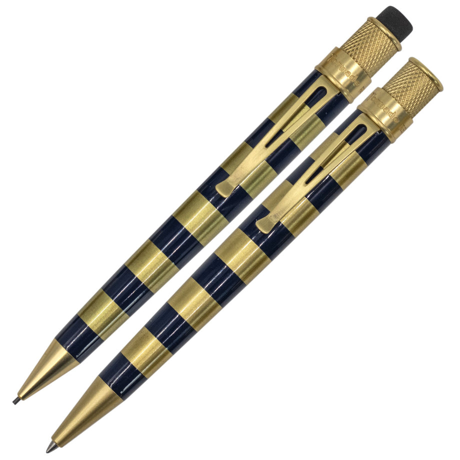 Cult Pens Exclusive Gilded Rings Tornado Rollerball and Mechanical Pen