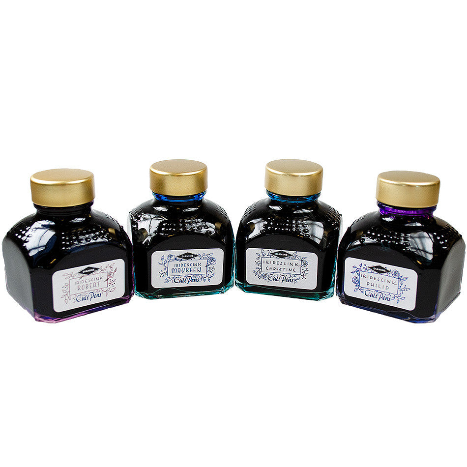 Cult Pens Iridescink by Diamine Assorted Set of 4 80ml by Diamine at Cult Pens
