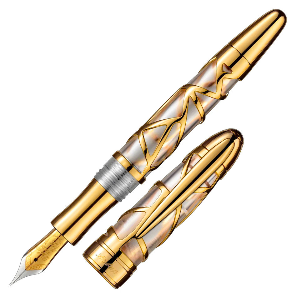 Cult Pens Exclusive Skeleton Fountain Pen Gold by Laban by Laban at Cult Pens