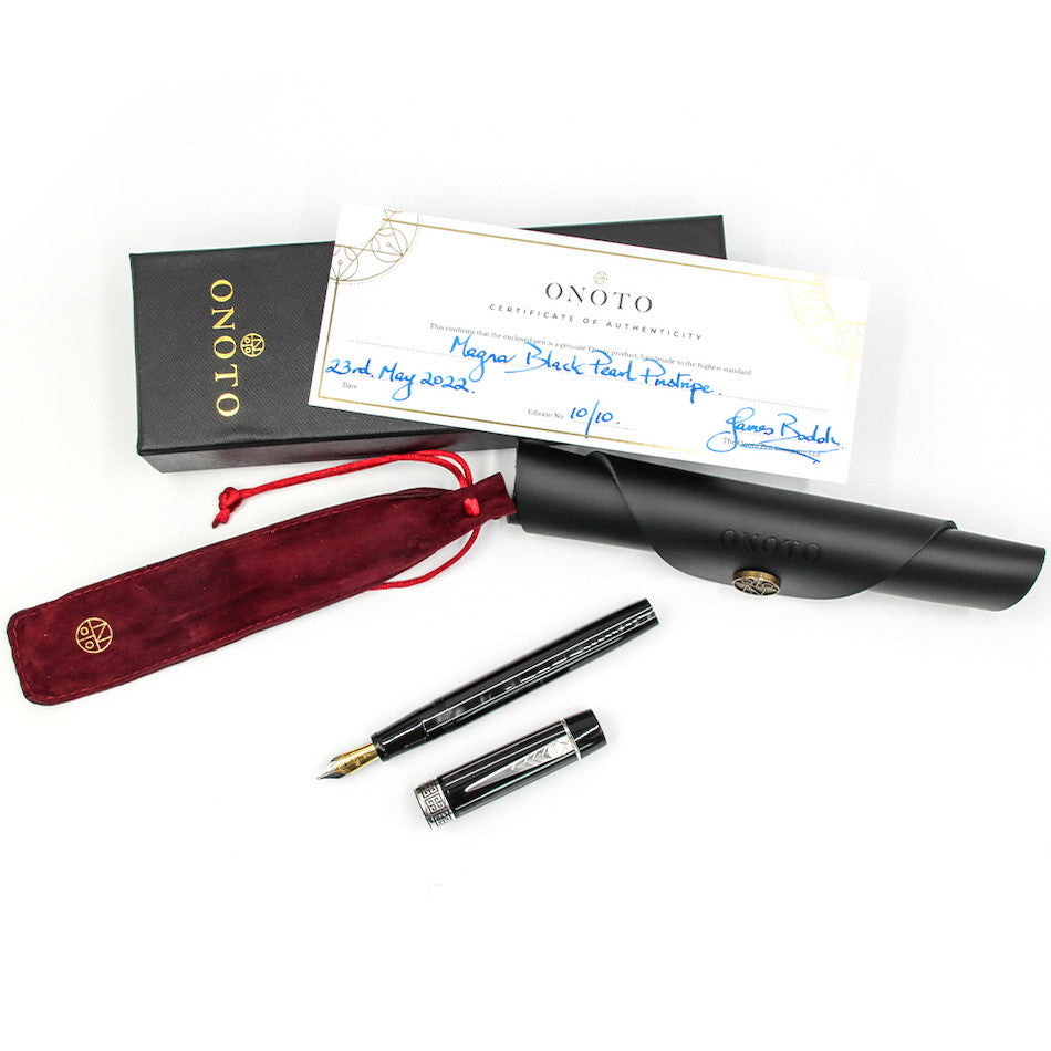 Cult Pens Exclusive Fountain Pen Black Pearl Pinstripe by Onoto by Onoto at Cult Pens