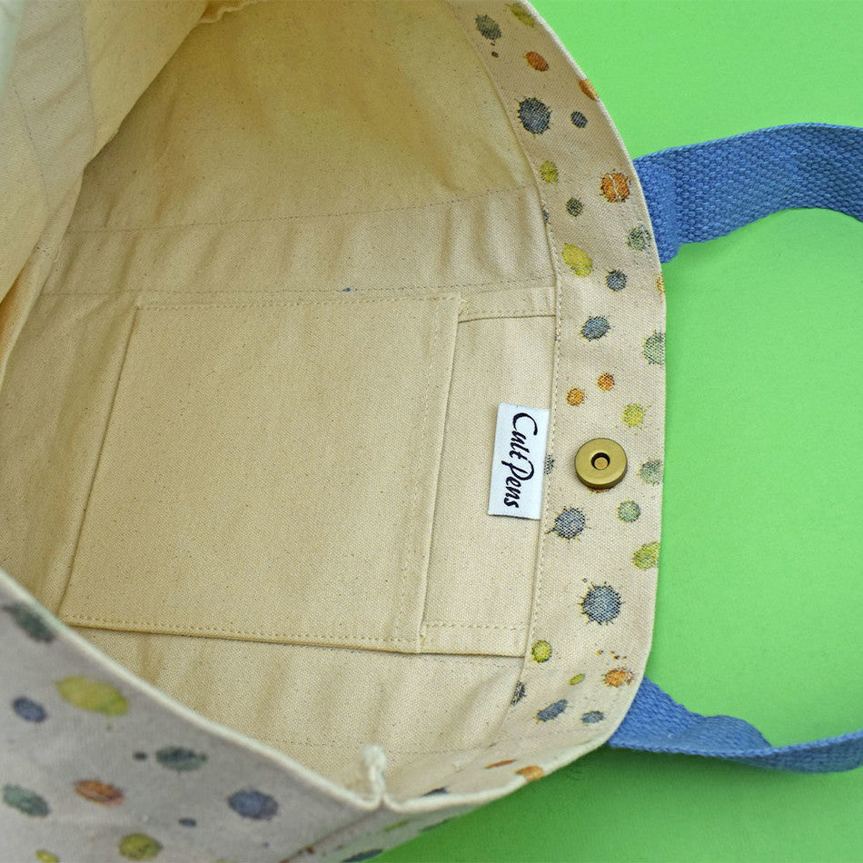 Cult Pens Ink Splodge Canvas Boat Tote by Cult Pens at Cult Pens