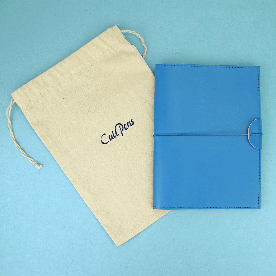 Cult Pens Leather Refillable Cover Dark Blue by Cult Pens at Cult Pens