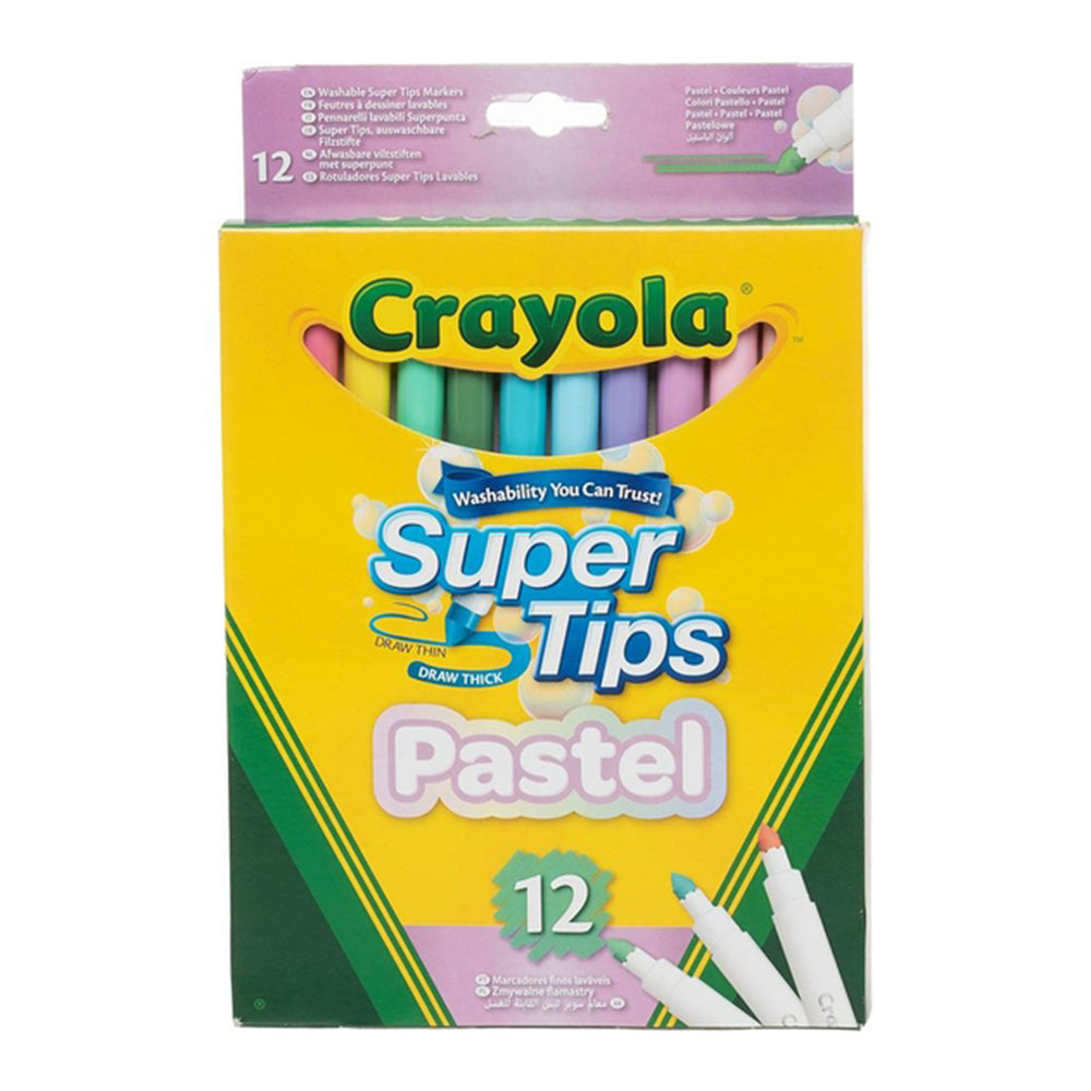 Crayola Bright Supertips Marker Set of 12 Pastel Edition by Crayola at Cult Pens