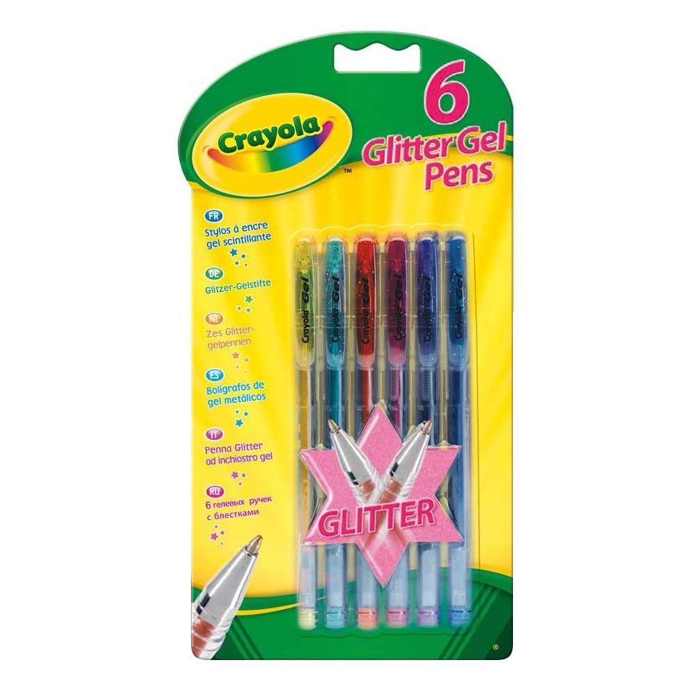 Crayola Gel Pens Set of 6 Glitter by Crayola at Cult Pens