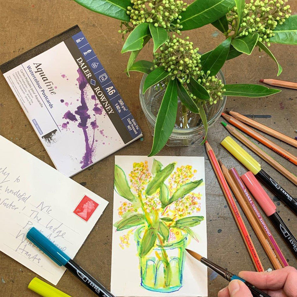 Daler-Rowney Aquafine Watercolour Texture Postcard Pad by Daler-Rowney at Cult Pens