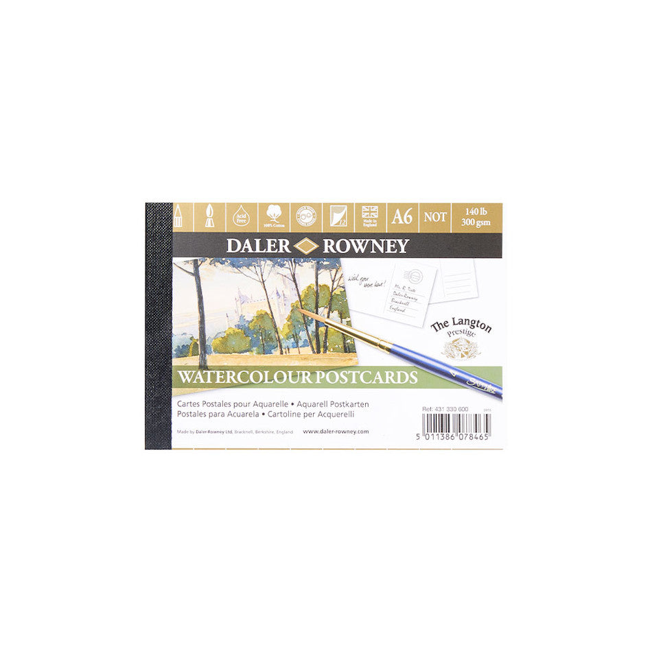Daler-Rowney The Langton Prestige Watercolour Cold Pressed Postcard Pad by Daler-Rowney at Cult Pens
