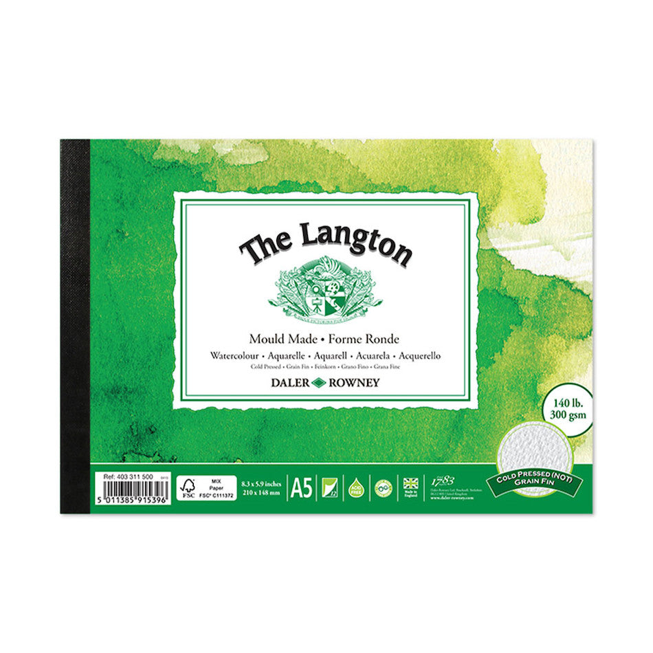Daler-Rowney The Langton Watercolour Cold Pressed Pad A5 by Daler-Rowney at Cult Pens