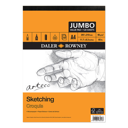 Daler-Rowney Arteco Sketching Pad A4 by Daler-Rowney at Cult Pens