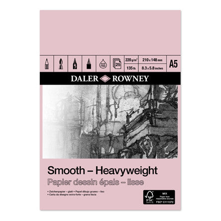 Daler-Rowney Smooth Heavyweight Pad A5 by Daler-Rowney at Cult Pens