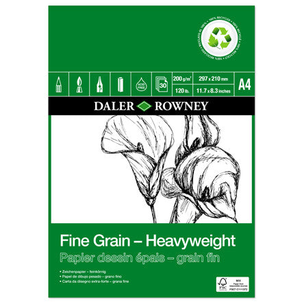 Daler-Rowney Fine Grain Eco Heavyweight Pad A4 by Daler-Rowney at Cult Pens