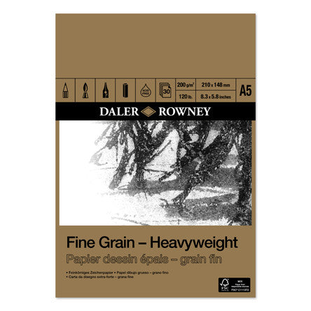 Daler-Rowney Fine Grain Heavyweight Pad A5 by Daler-Rowney at Cult Pens