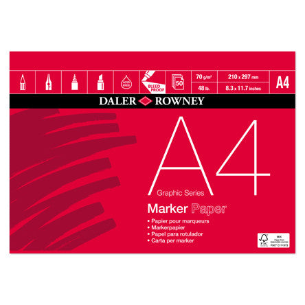 Daler-Rowney Graphic Series Marker Pad A4 by Daler-Rowney at Cult Pens
