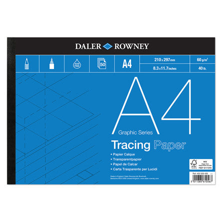 Daler-Rowney Graphic Series Tracing Pad 60gsm A4 by Daler-Rowney at Cult Pens