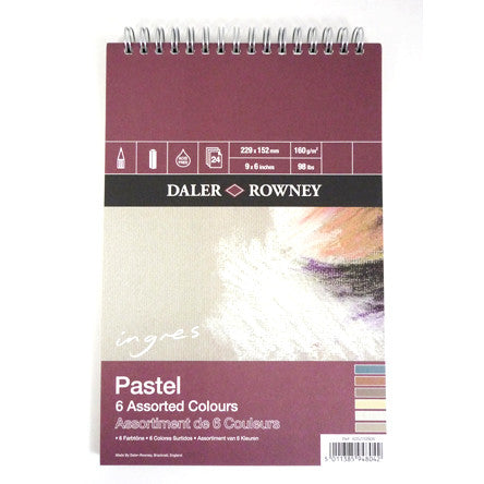 Daler-Rowney Ingres 6 Pastel Shades Spiral Pad 228x152 by Daler-Rowney at Cult Pens