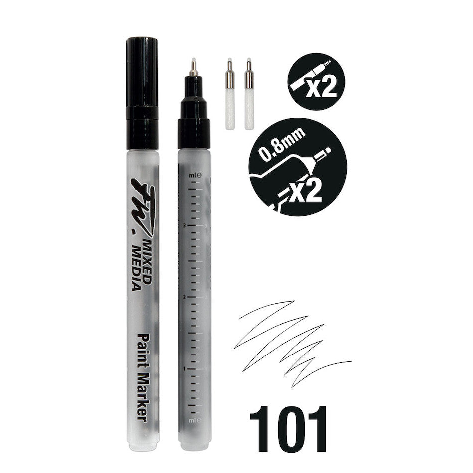 Daler-Rowney FW Mixed Media Empty Marker Set of 2 by Daler-Rowney at Cult Pens