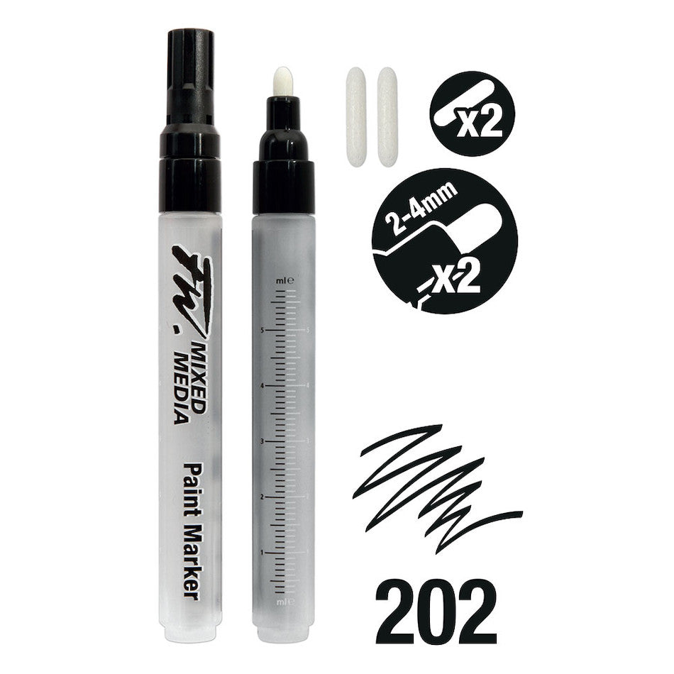 Daler-Rowney FW Mixed Media Empty Marker Set of 2 by Daler-Rowney at Cult Pens