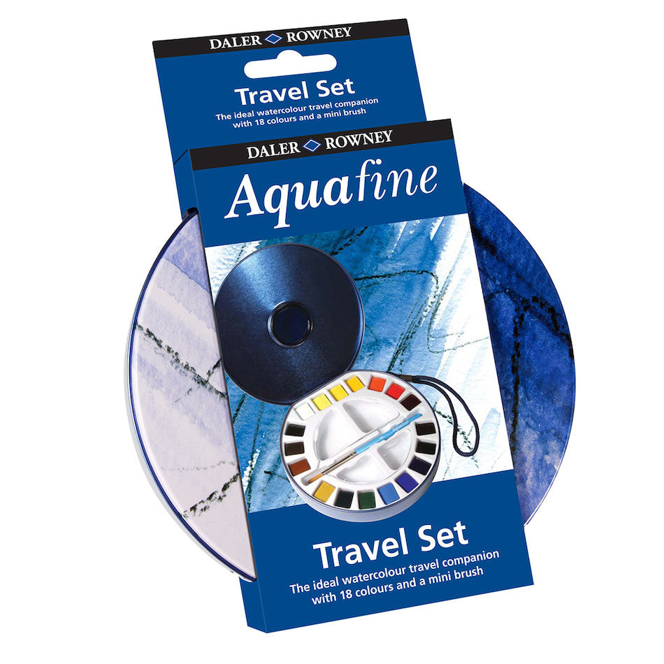 Daler-Rowney Aquafine Watercolour Paint Travel Tin of 18 by Daler-Rowney at Cult Pens