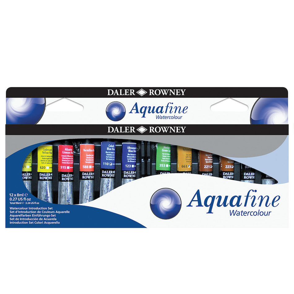 Daler-Rowney Aquafine Watercolour Paint Introduction Set of 12 by Daler-Rowney at Cult Pens