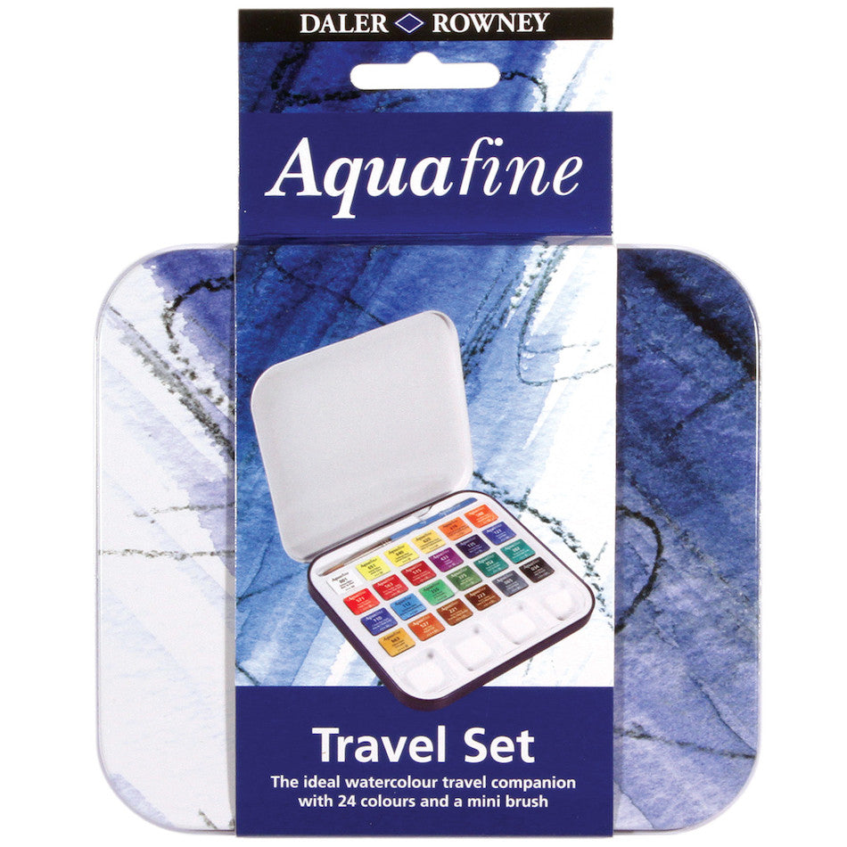 Daler-Rowney Aquafine Watercolour Paint Travel Tin of 24 by Daler-Rowney at Cult Pens