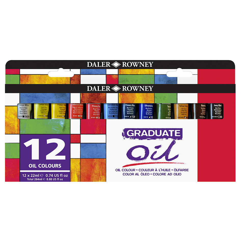Daler-Rowney Graduate Oil 22ml Set of 12 by Daler-Rowney at Cult Pens