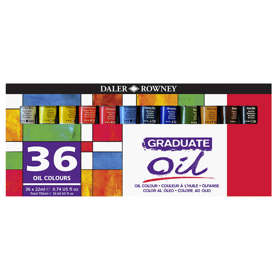 Daler-Rowney Graduate Oil 22ml Set of 36 by Daler-Rowney at Cult Pens