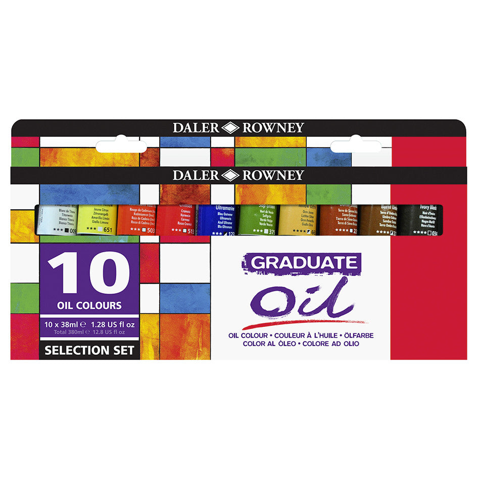 Daler-Rowney Graduate Oil 38ml Selection Set of 10 by Daler-Rowney at Cult Pens