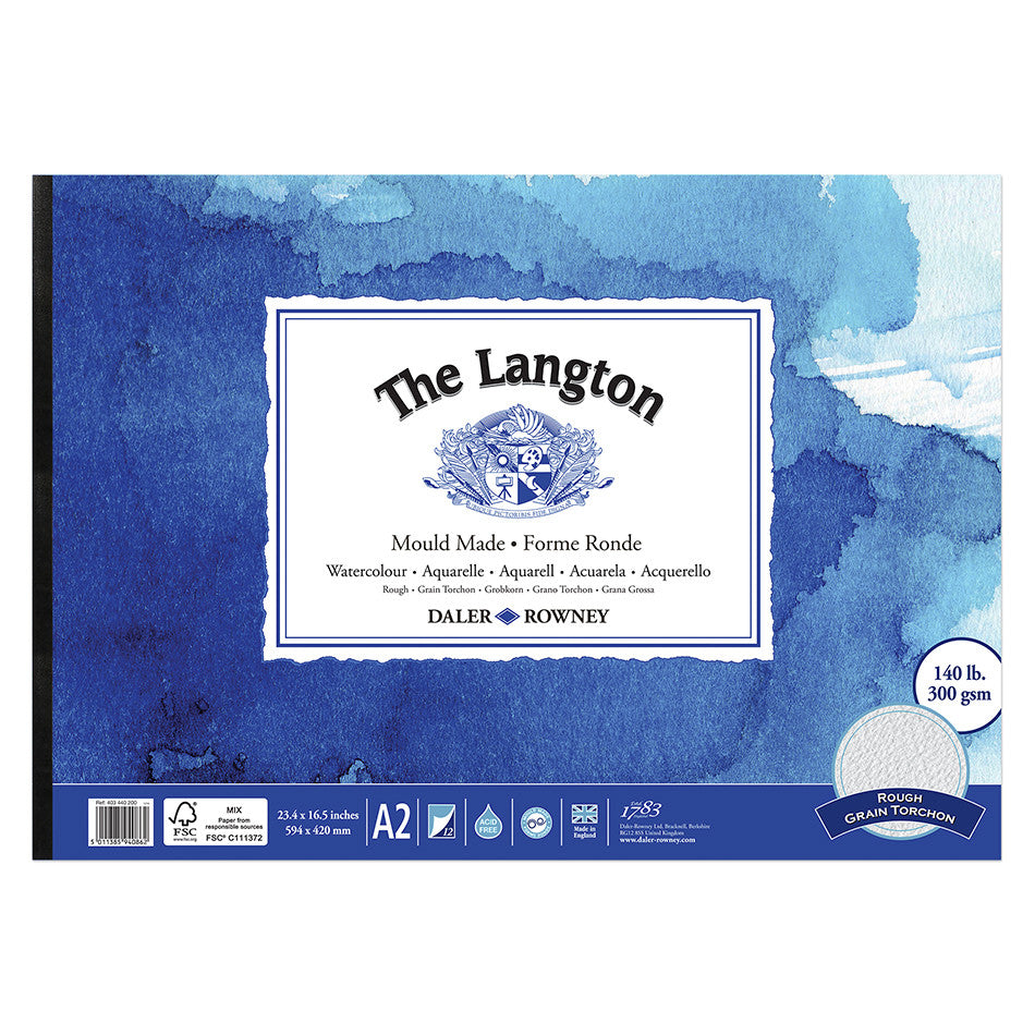 Daler-Rowney The Langton Watercolour Rough Pad A2 by Daler-Rowney at Cult Pens