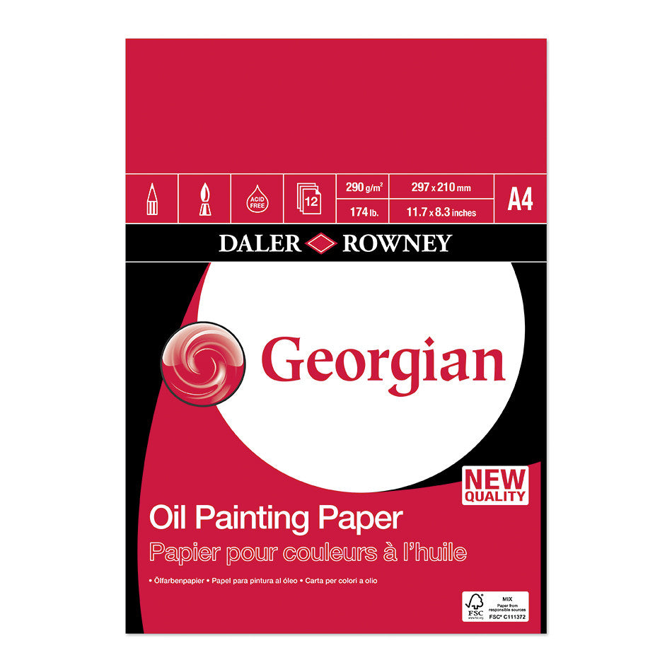 Daler-Rowney Georgian Oil Pad A4 by Daler-Rowney at Cult Pens