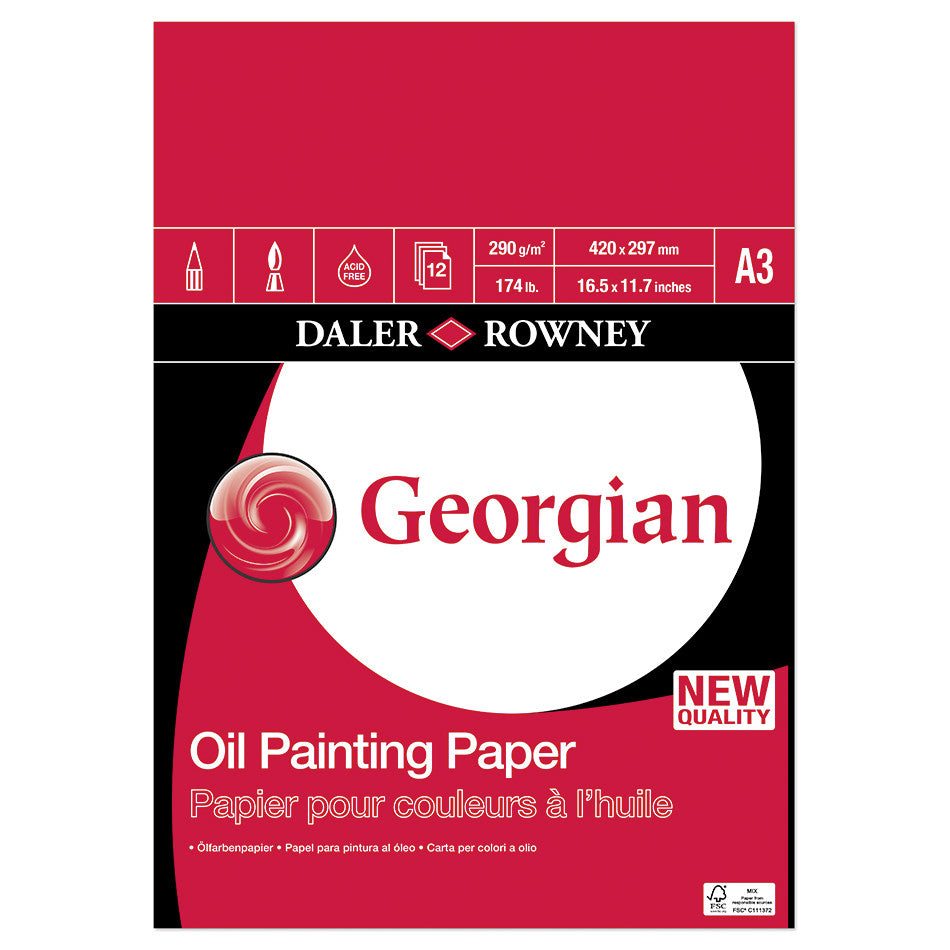 Daler-Rowney Georgian Oil Pad A3 by Daler-Rowney at Cult Pens