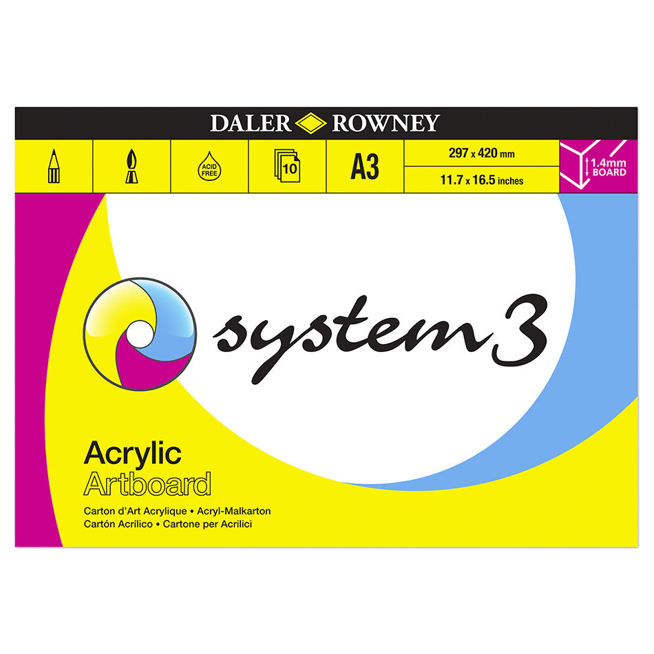 Daler-Rowney System3 Artboard Pad A3 by Daler-Rowney at Cult Pens