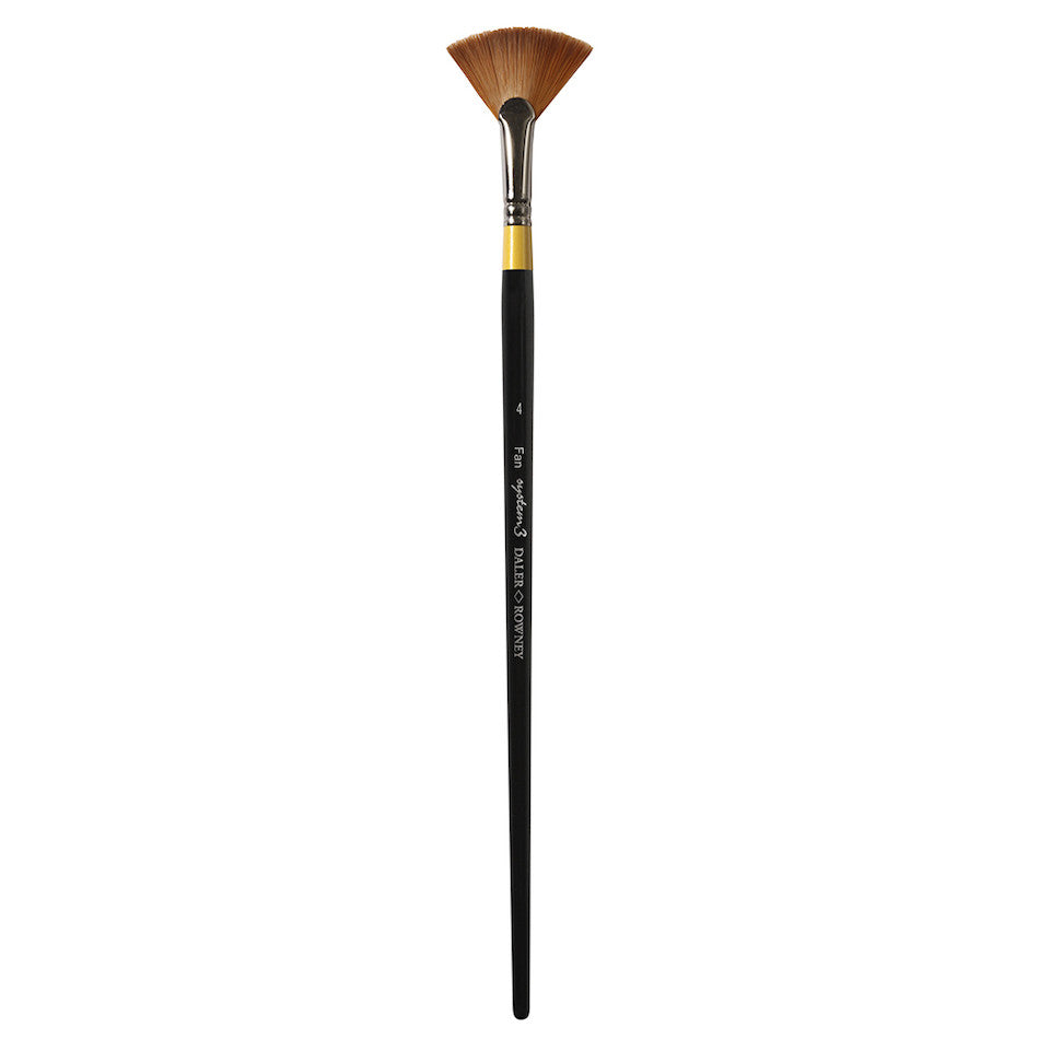 Daler-Rowney System3 Acrylic Brush Long Handle Fan SY46-4 by Daler-Rowney at Cult Pens