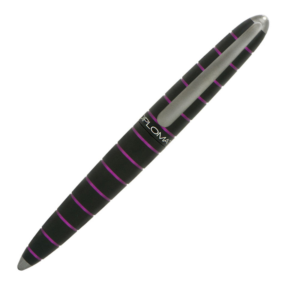 Diplomat Elox Fountain Pen Ring Black/Purple 14kt Gold Nib by Diplomat at Cult Pens