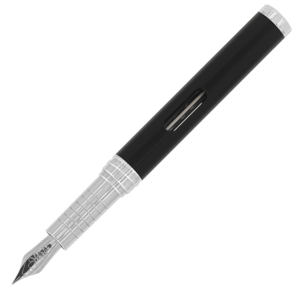 Diplomat Nexus Fountain Pen Black with Chrome Trim by Diplomat at Cult Pens