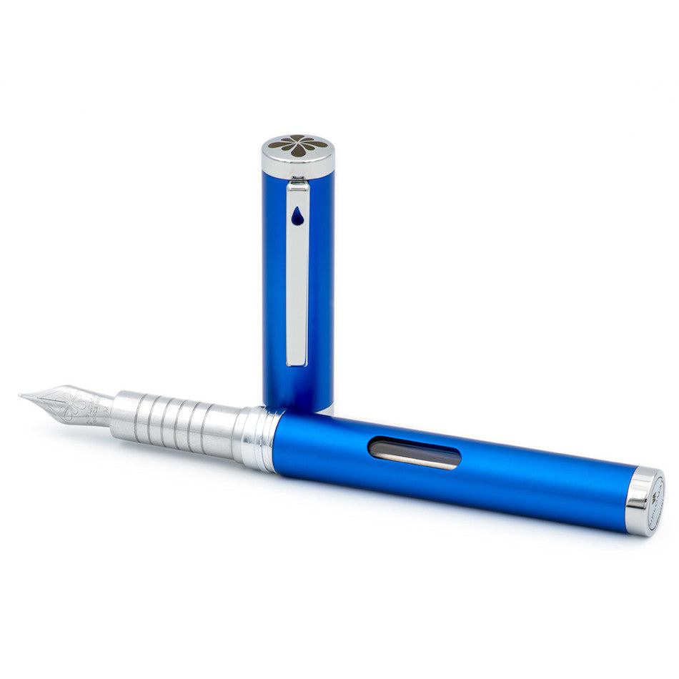 Diplomat Nexus Fountain Pen Blue with Chrome Trim by Diplomat at Cult Pens