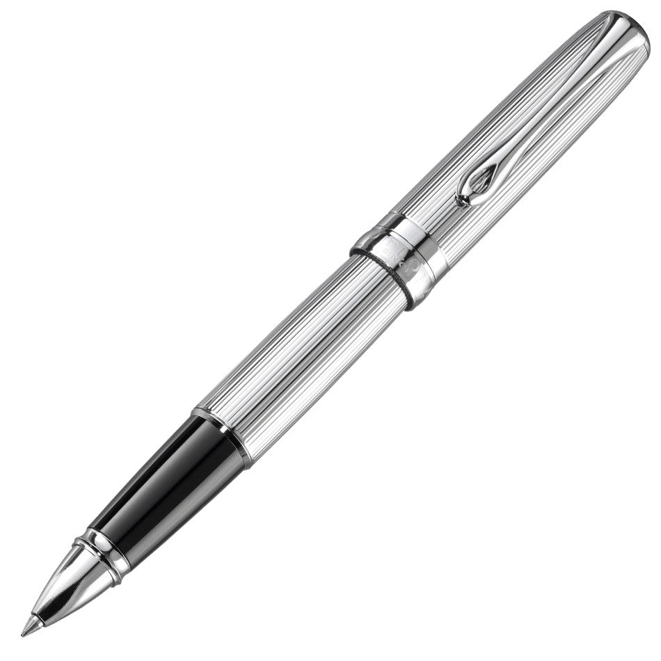 Diplomat Excellence A2 Guilloche Chrome Rollerball Pen by Diplomat at Cult Pens