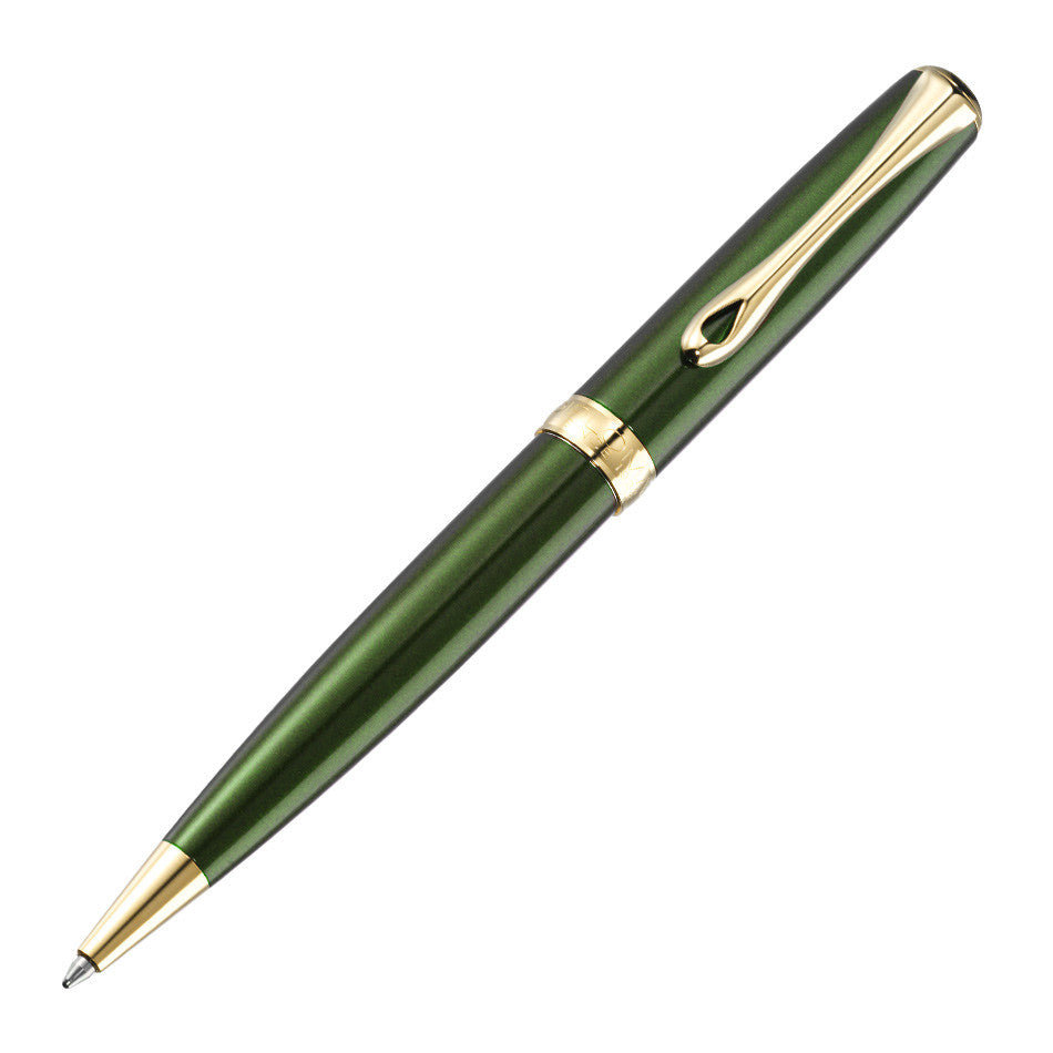 Diplomat Excellence A2 Green Ballpoint Pen Gold Trim by Diplomat at Cult Pens