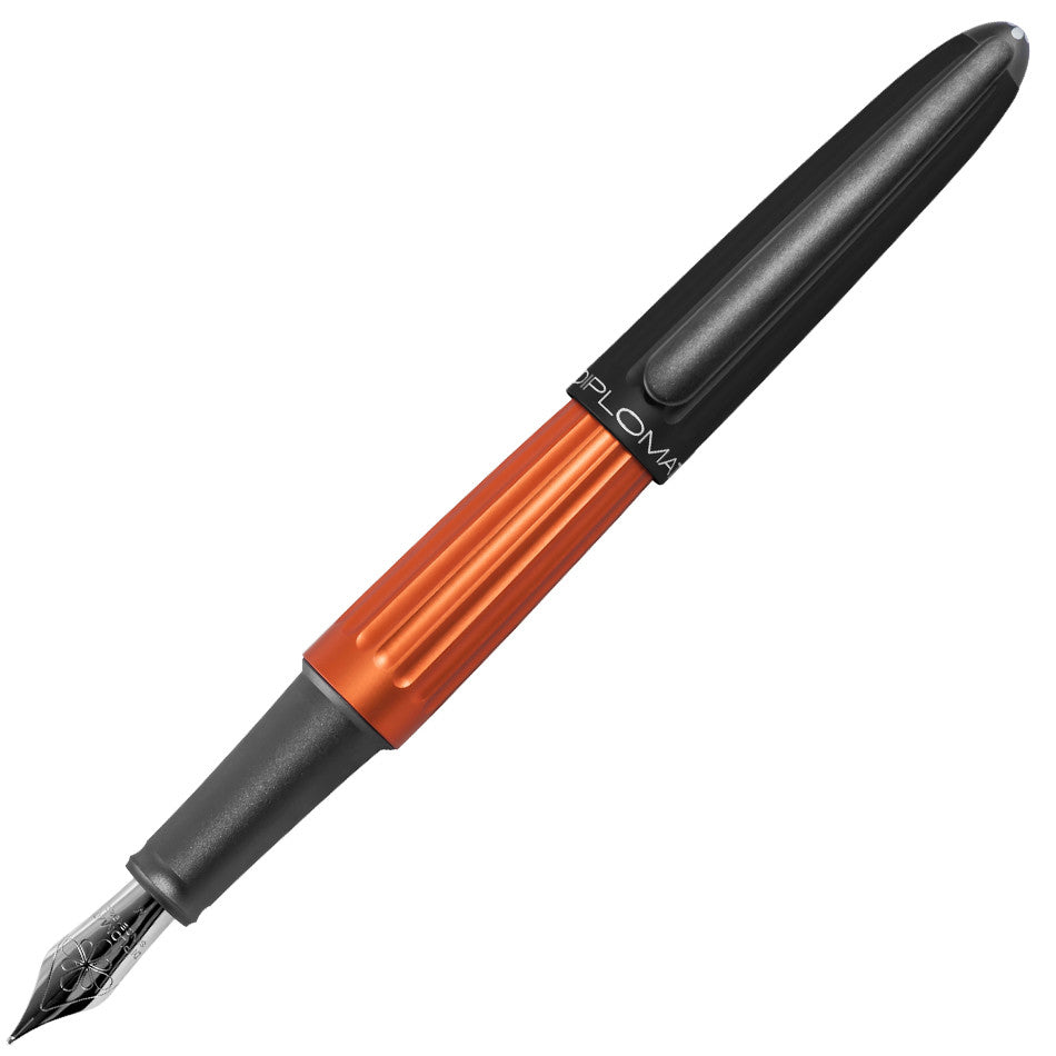 Diplomat Aero Fountain Pen - Orange and Black