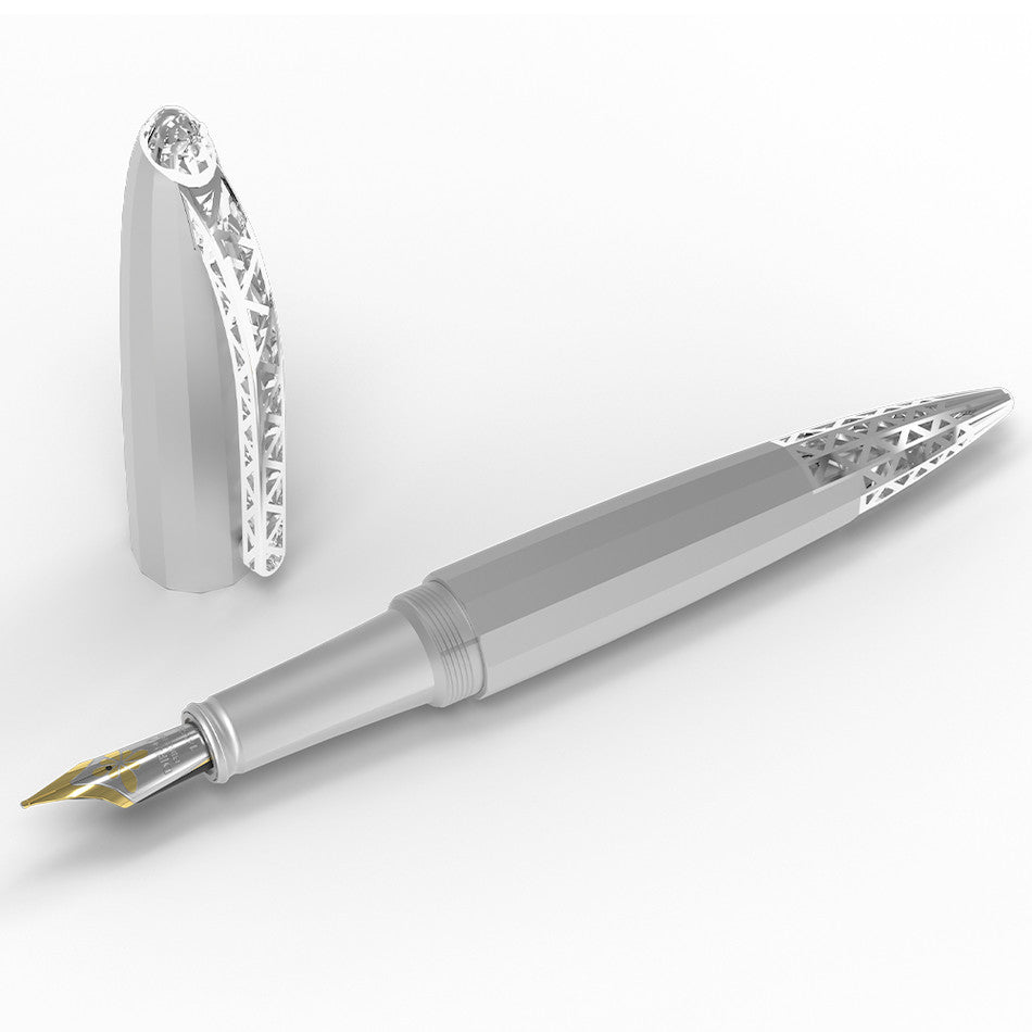 Diplomat Zepp 14 ct Nib Fountain Pen Chrome by Diplomat at Cult Pens