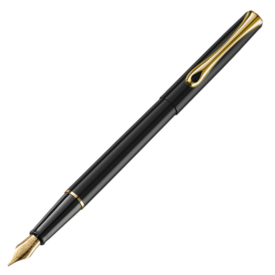 Diplomat Traveller Fountain Pen Black Lacquer Gold by Diplomat at Cult Pens