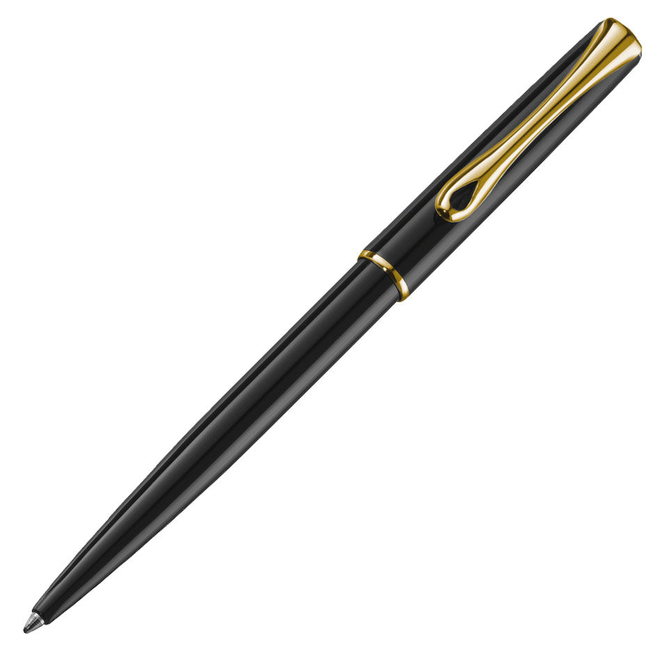 Diplomat Traveller Ballpoint Pen Black Lacquer Gold by Diplomat at Cult Pens