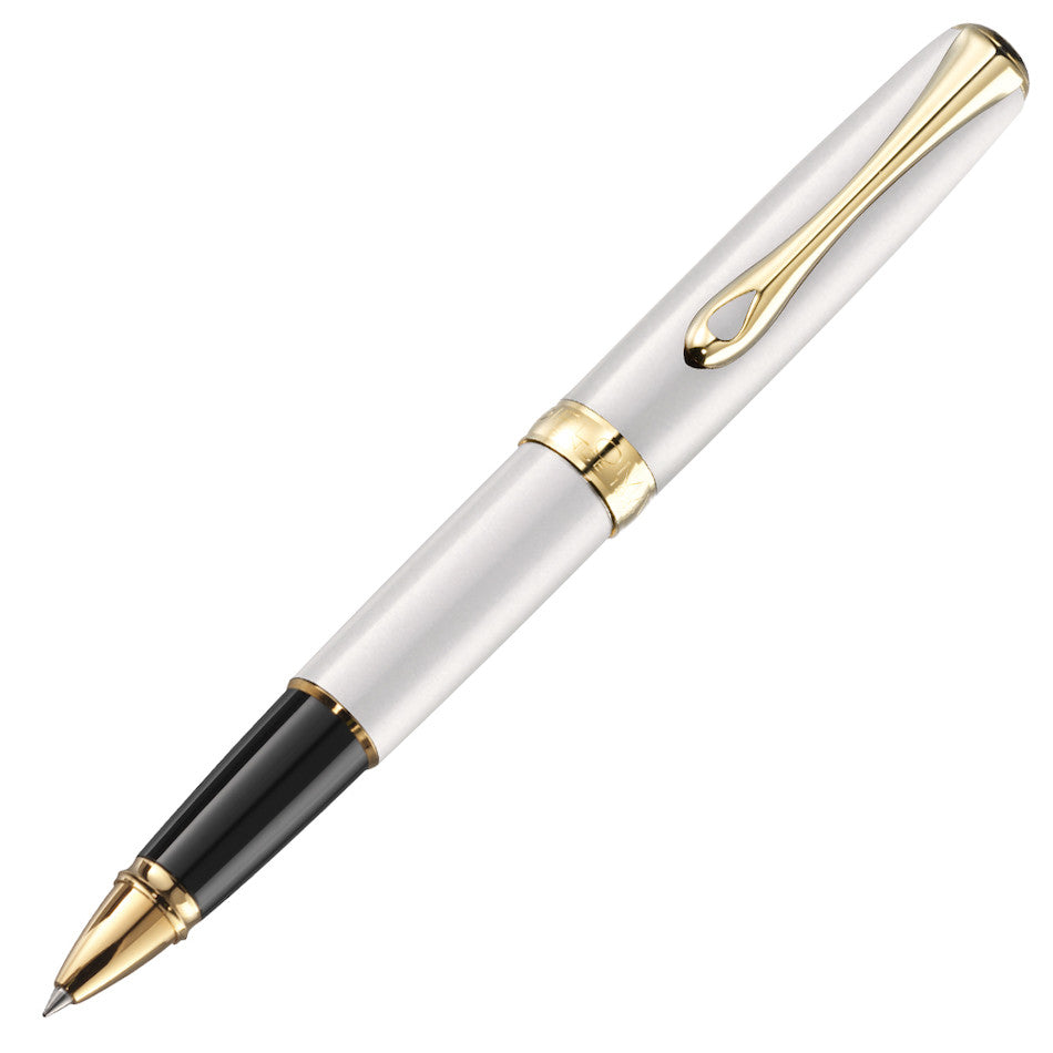Diplomat Excellence A2 Rollerball Pen Pearl White Gold by Diplomat at Cult Pens