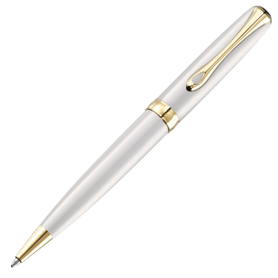 Diplomat Excellence A2 Ballpoint Pen Pearl White Gold by Diplomat at Cult Pens