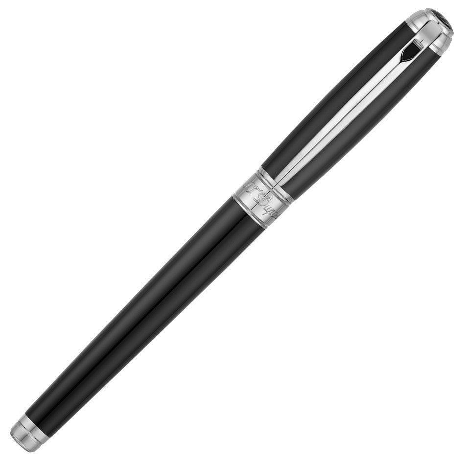S.T. Dupont Line D Medium Rollerball Pen Black With Palladium Trim by S.T. Dupont at Cult Pens