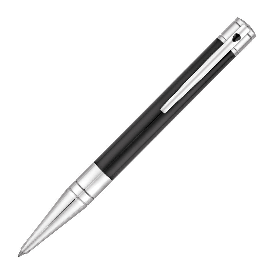S.T. Dupont D-Initial Ballpoint Pen Black With Chrome Trim by S.T. Dupont at Cult Pens