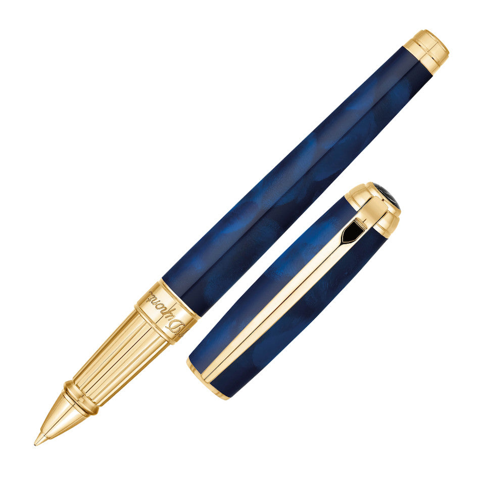 S.T. Dupont Line D Large Rollerball Pen Altelier Blue by S.T. Dupont at Cult Pens
