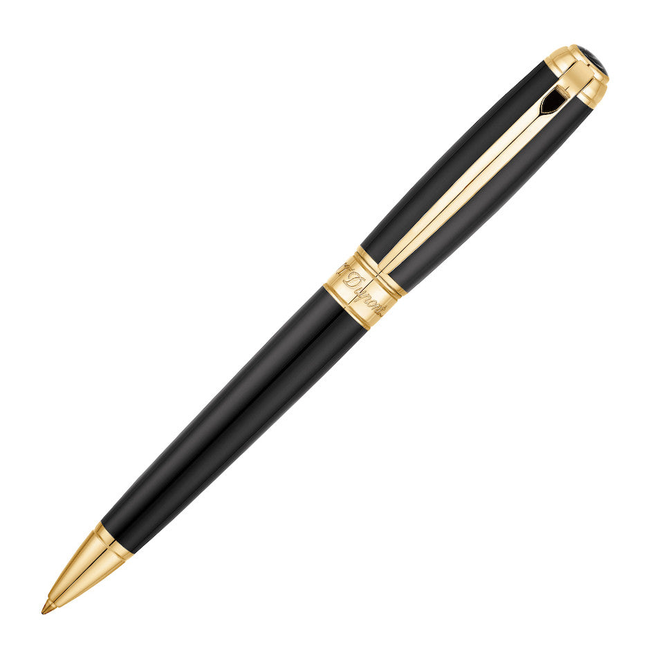 S.T. Dupont Line D Large Ballpoint Pen Black/Gold by S.T. Dupont at Cult Pens