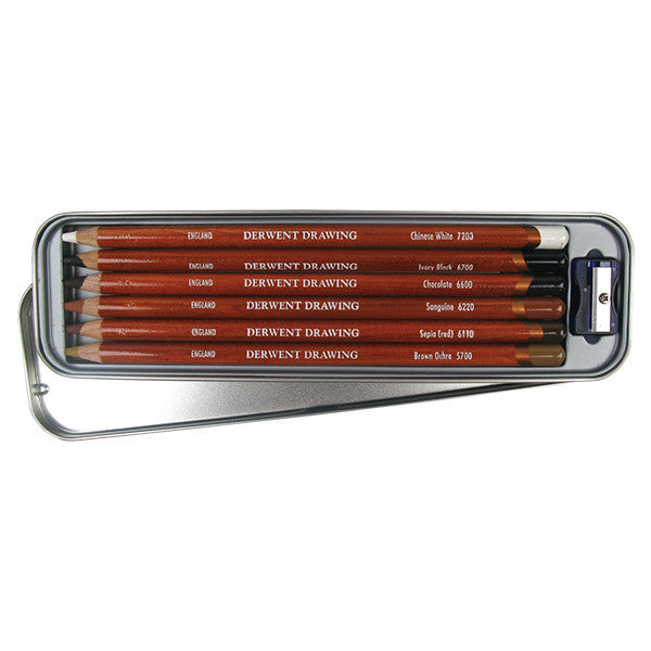 Derwent Drawing Pencil Tin of 6 by Derwent at Cult Pens